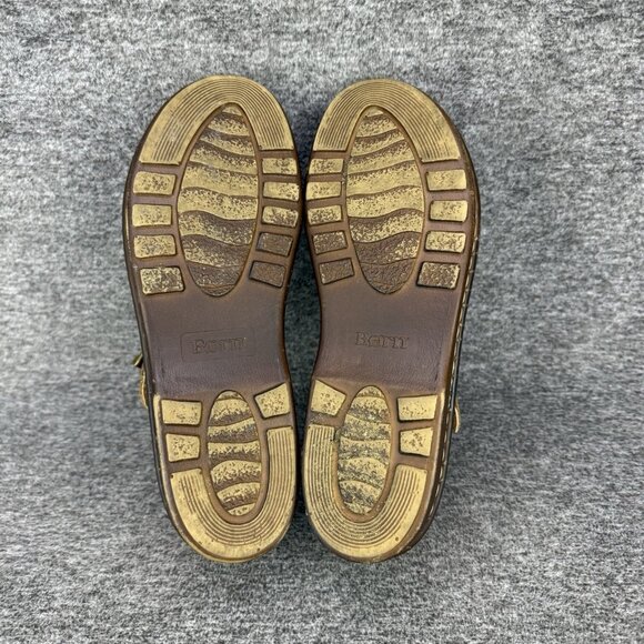 ✅Womens 9 Born Shoes Handcrafted Casual Buckle Loafer Comfort Brown Leather Flat - Picture 4 of 11